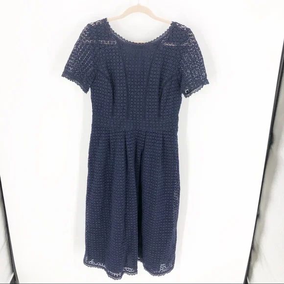 COPY - Boden Julieta Navy Lace Dress Sz 8 - Picture 7 of 11
